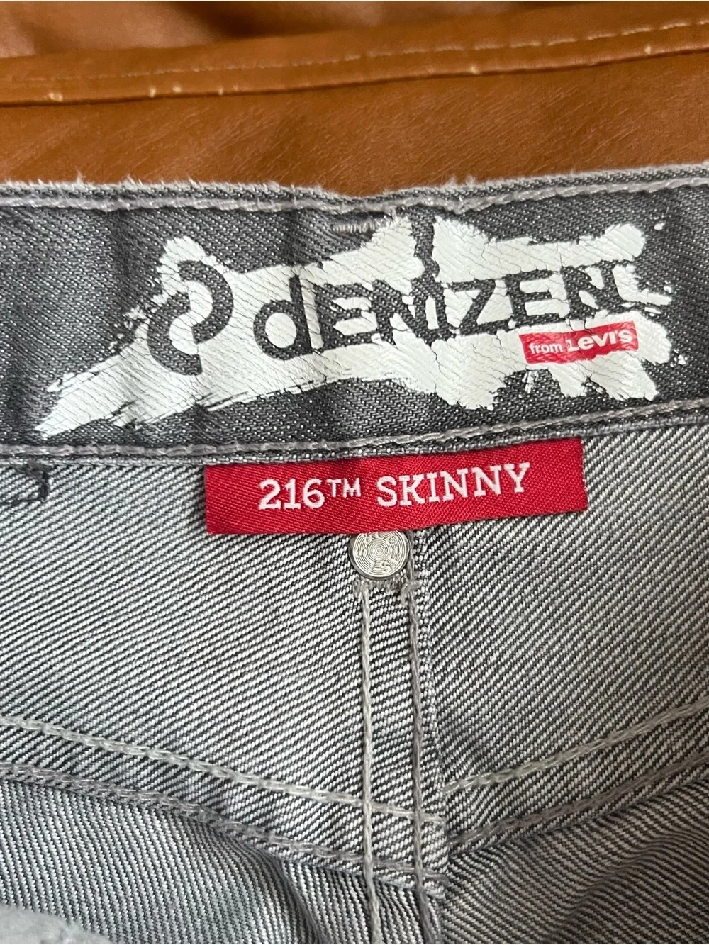 Denizen Levi's Kids Boys Sz 8 216 Skinny Jeans Gray Denim Straight Leg Jeans